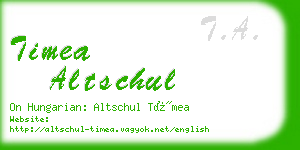 timea altschul business card